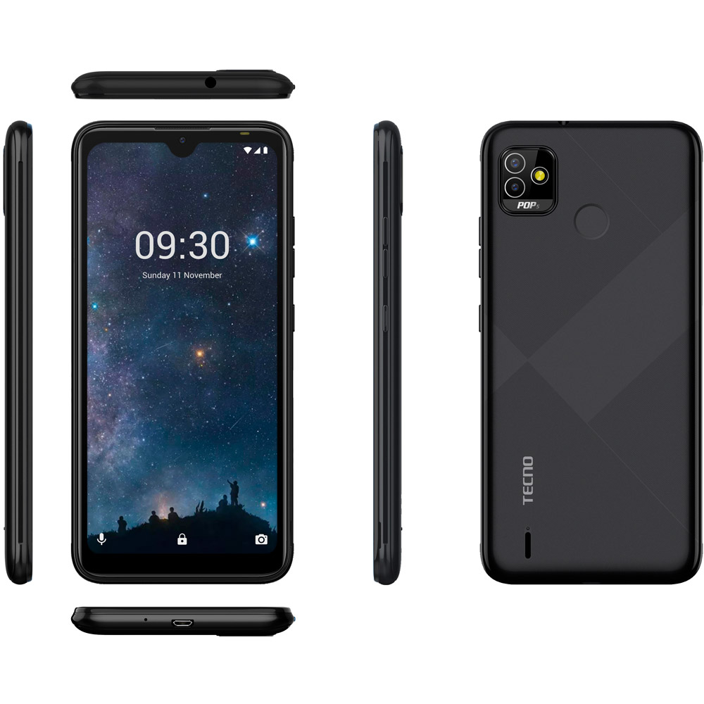 Смартфон TECNO POP 5 BD2d 2/32Gb Obsidian Black (4895180775116) Діагональ дисплея 6.2