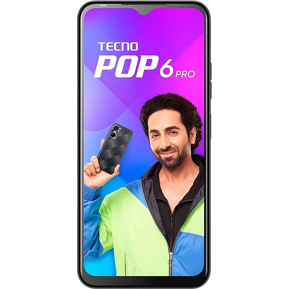 TECNO POP 6 Pro (BE8) 2/32 Gb Dual Sim Polar Black (4895180785511) купить в  Киеве ➦ лучшая цена в Фокстрот по всей Украине: Харьков, Днепр, Одесса,  Николаев, Запорожье