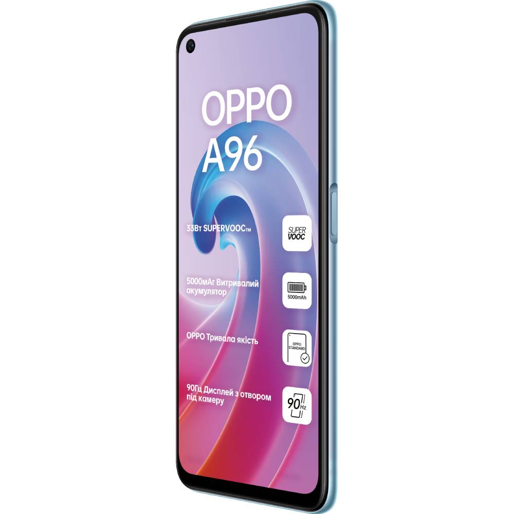 Смартфон OPPO A96 8/128Gb Sunset Blue (6932169306003) Диагональ дисплея 6.59