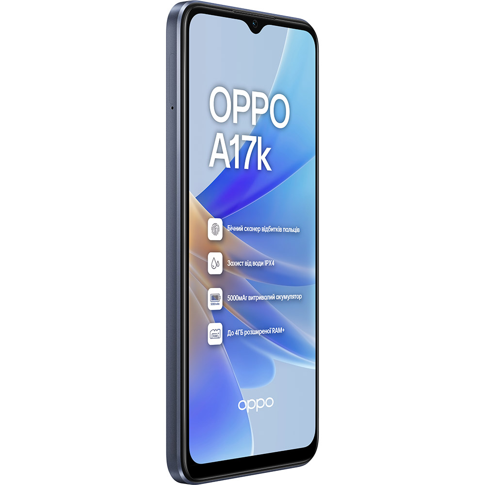 Смартфон OPPO A17k 3/64Gb Navy blue (6932169323406) Діагональ дисплея 6.56