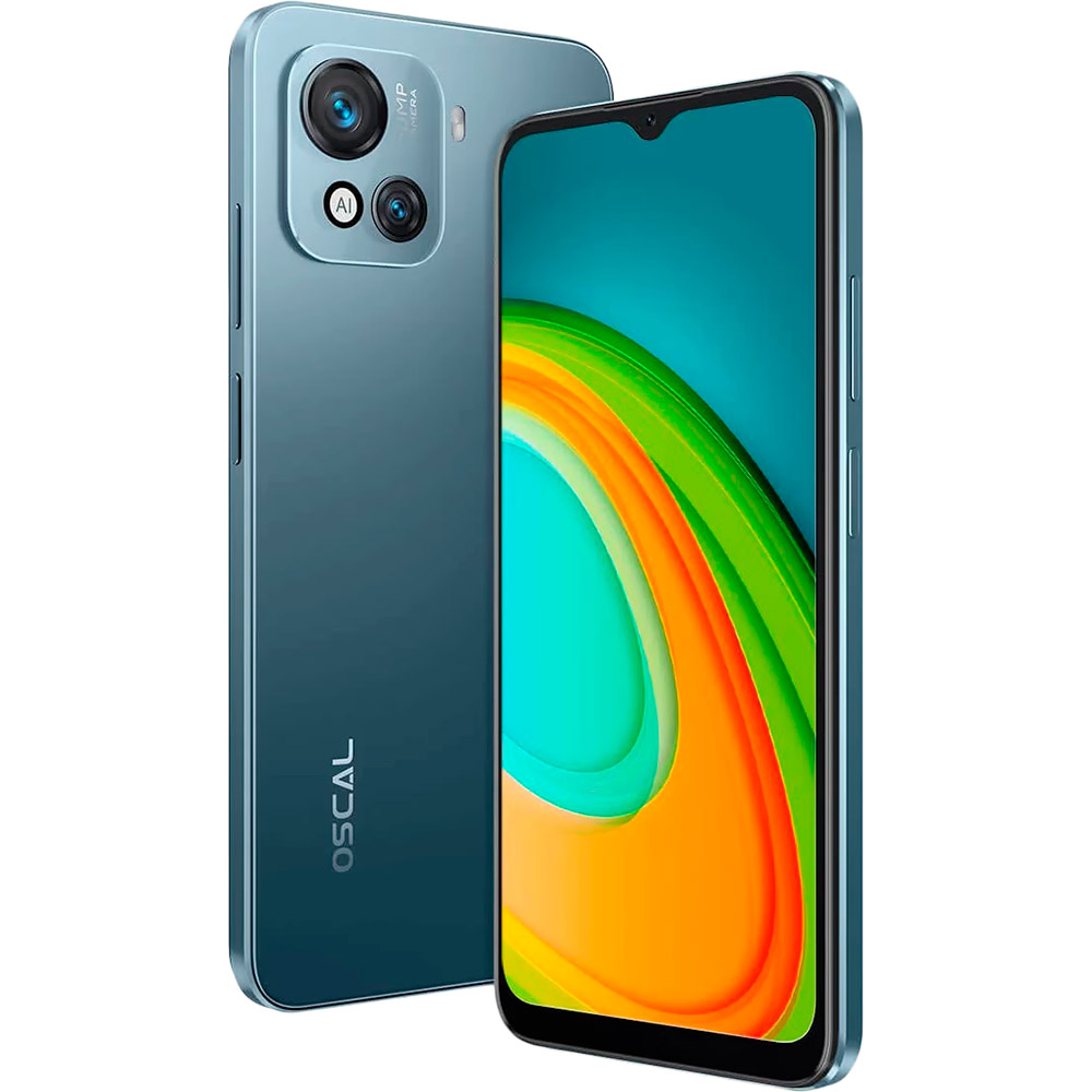 Смартфон Oscal C80 8/128GB Dual Sim Blue Аккумулятор 5180