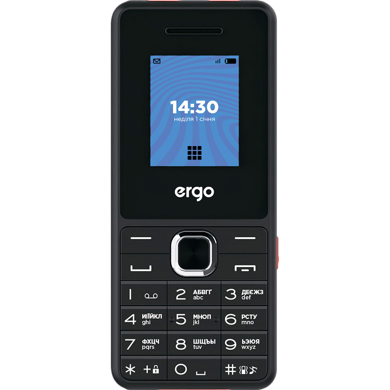 Мобільний телефон ERGO E181 Dual Sim Black Діагональ дисплея 1.77