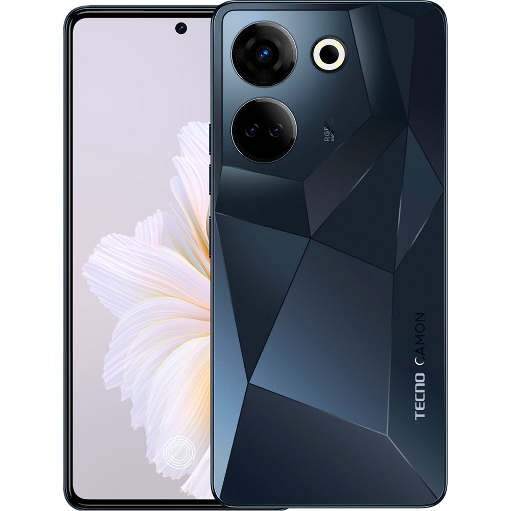 Смартфон TECNO Camon 20 Pro CK7N 8/256GB Dual Sim Predawn Black (4895180799792)