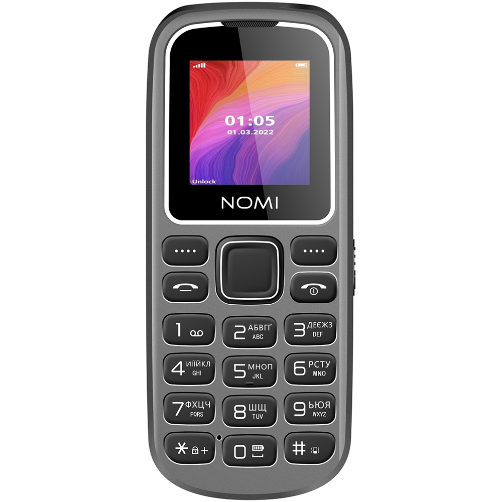 Мобільний телефон NOMI i1441 Grey Діагональ дисплея 1.44