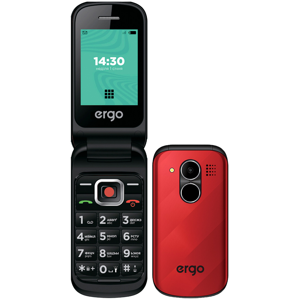 Мобильный телефон ERGO F241 Dual Sim Red купить в Киеве ➦ лучшая цена в Фокстрот по всей Украине: Харьков, Днепр, Одесса, Николаев, Запорожье