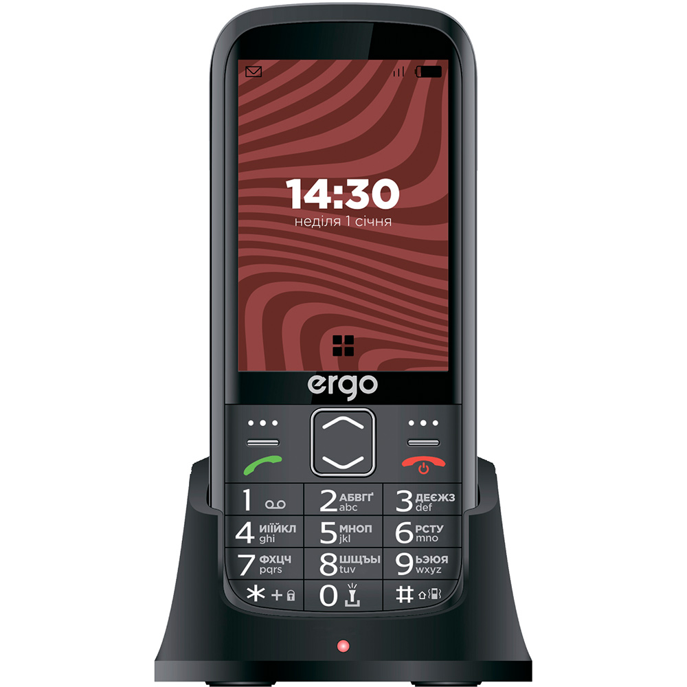 Мобільний телефон ERGO R351 Dual Sim Black Діагональ дисплея 3.5