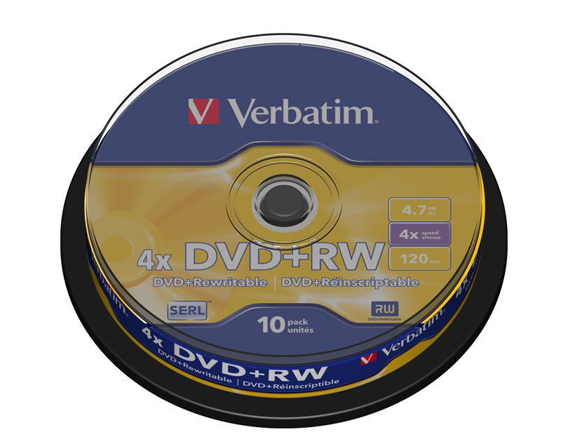 DVD диски VERBATIM DVD+RW 4,7 Gb