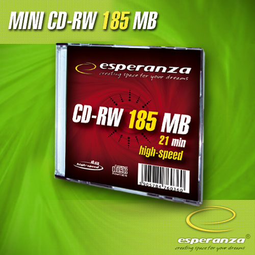 Носії інформації ESPERANZA CD-RW 210Mb 8cm 12x Mini Slim 1 pcs