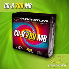 Носители инфомации ESPERANZA CD-R 700Mb 48x Slim 10 pcs Color