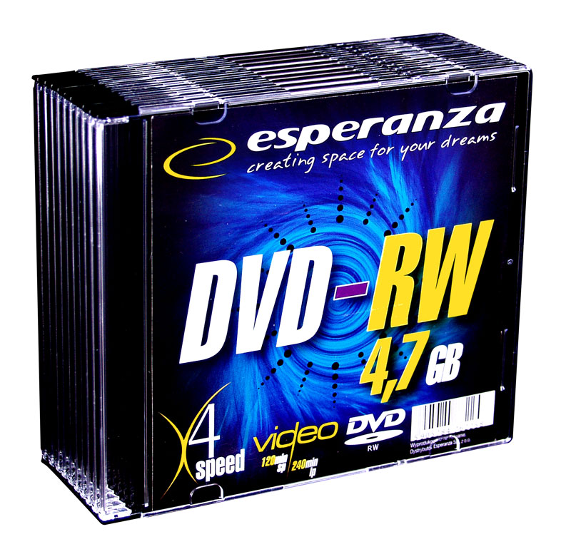 Носії інформації ESPERANZA DVD-RW 4.7 Gb 4x Slim 10 pcs