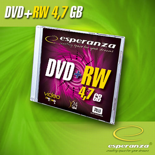 Носители инфомации ESPERANZA DVD+RW 4.7Gb 4x Slim 10 pcs