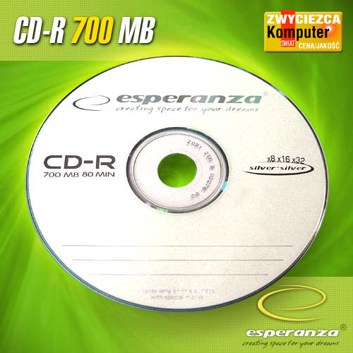 Носії інформації ESPERANZA CD-R 700Mb 52x Spin 100 pcs Vinyl