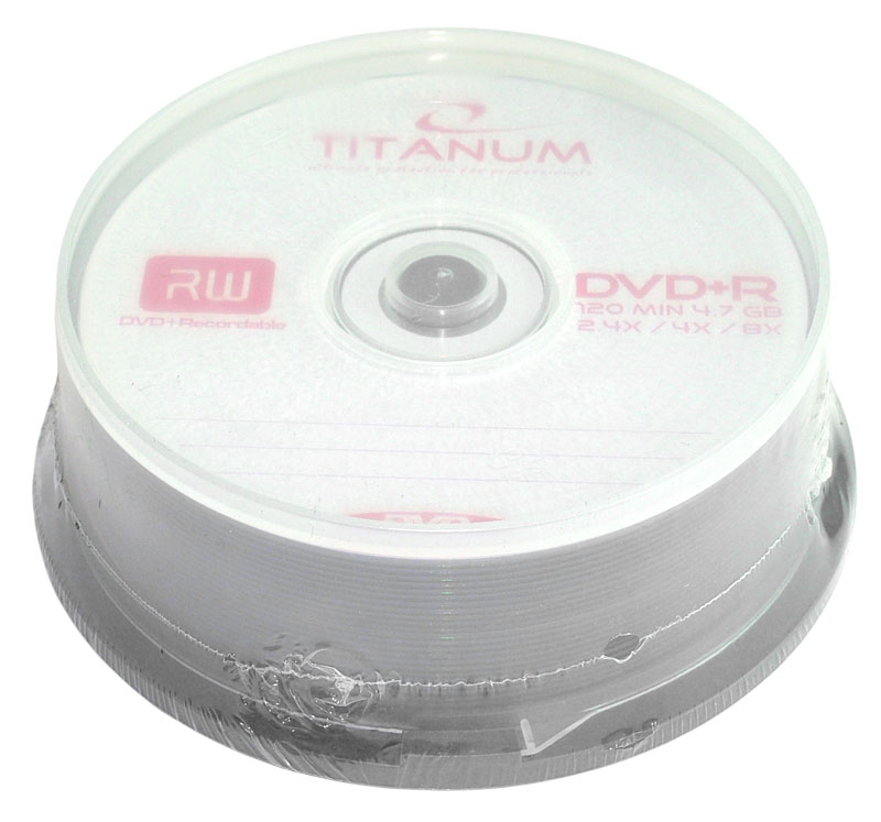 Носители инфомации TITANUM DVD+R 4.7Gb 8x Cake 25 pcs