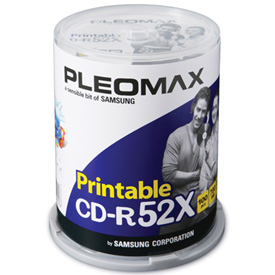 Носії інформації PLEOMAX Samsung CD-R 700Mb 52x Cake 100 pcs Printable