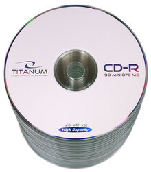 Носії інформації TITANUM CD-R 870MB 99 min 48x Spin 100 pcs