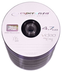 Носители инфомации ESPERANZA DVD+R 4.7Gb 16x Spin 100 pcs