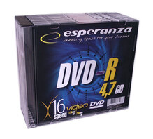 Носители инфомации ESPERANZA DVD-R 4.7Gb 16x Slim 10 pcs