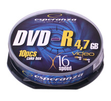 Носители инфомации ESPERANZA DVD-R 4.7Gb 16x Cake 10 pcs