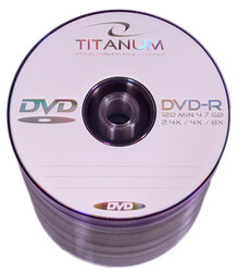 Носители инфомации TITANUM DVD-R 4.7Gb 8x Spin 100 pcs