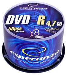 Носители инфомации ESPERANZA DVD-R 4.7Gb 8x Cake 50 pcs