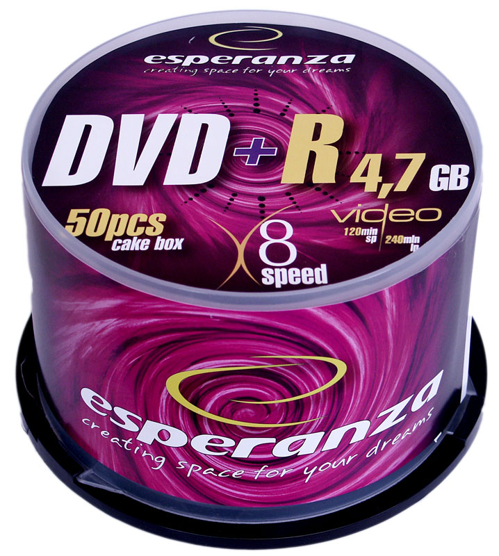 Носители инфомации ESPERANZA DVD+R 4.7Gb 8x Cake 50 pcs