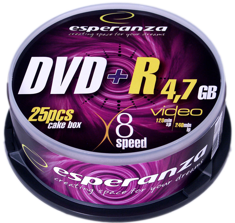 Носії інформації ESPERANZA DVD+R 4.7 Gb 8x Cake 25 pcs