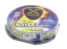 Носители инфомации EXTREME DVD+R 4.7Gb 4x  Cake 10 pcs