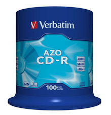 Носії інформації VERBATIM CD-R 700Mb 52x Cake 100 pcs Crystal 43430