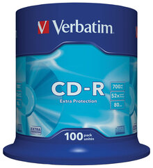 Носители инфомации VERBATIM CD-R 700Mb 52x Cake 100 pcs Extra 43411