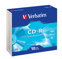 Носители инфомации VERBATIM CD-R 700Mb 52x Slim 10 pcs Extra 43415