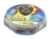 Носії інформації EXTREME DVD-R 4.7 Gb 8x Cake 10 pcs