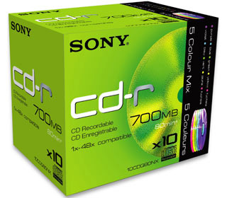 Носії інформації SONY CD-R 700Mb 80min 48x Slim 20 pcs