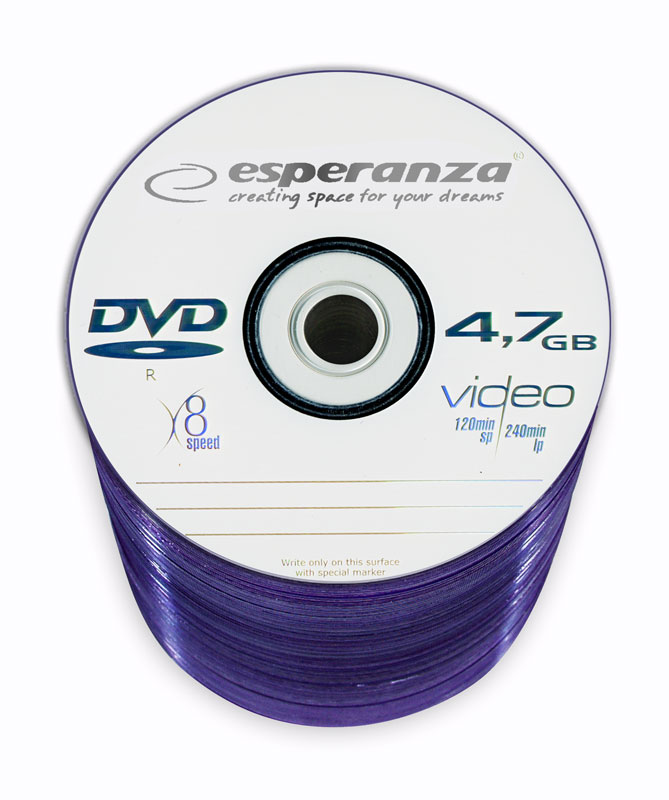 Носії інформації ESPERANZA DVD-R 4.7 Gb 8x Print Spin 100 pcs