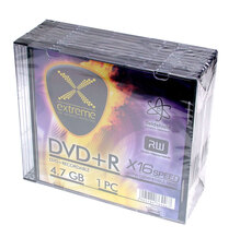 Носители инфомации EXTREME DVD+R 4.7Gb 8x Slim 10 pcs