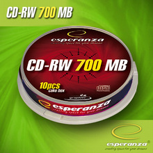 Носії інформації ESPERANZA CD-RW 700Mb 80min 24x Cake 10 pcs