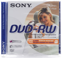 Диски DVD SONY DVD-RW 8cm 1,4 GB/30min