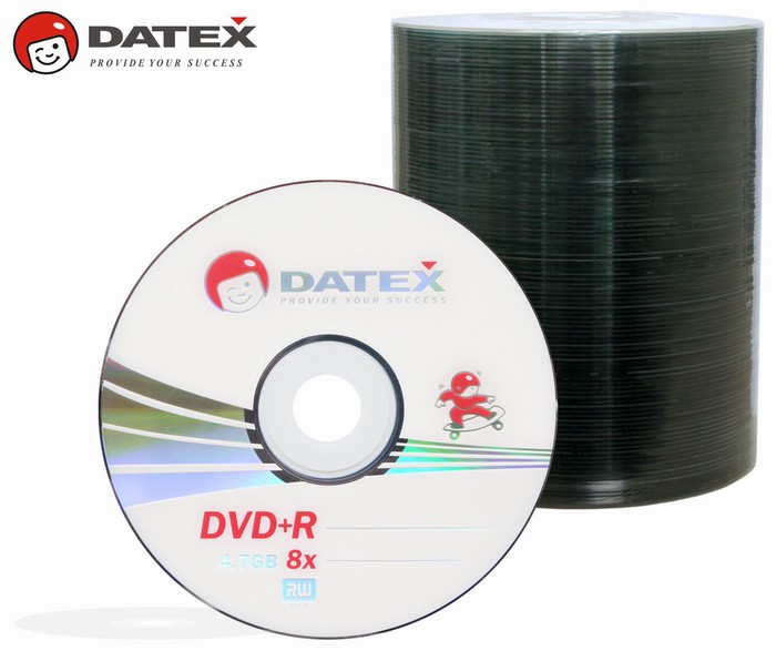 Носители инфомации DATEX DVD+R 4,7Gb 8x Bulk 100 pcs