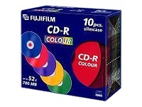 Носители инфомации FUJI CD-R 700Mb 80min 52x Slim 10 pcs Color