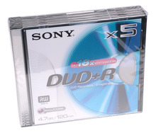 Носители инфомации SONY DVD+R 4.7Gb 120min 16x Slim 10 pcs