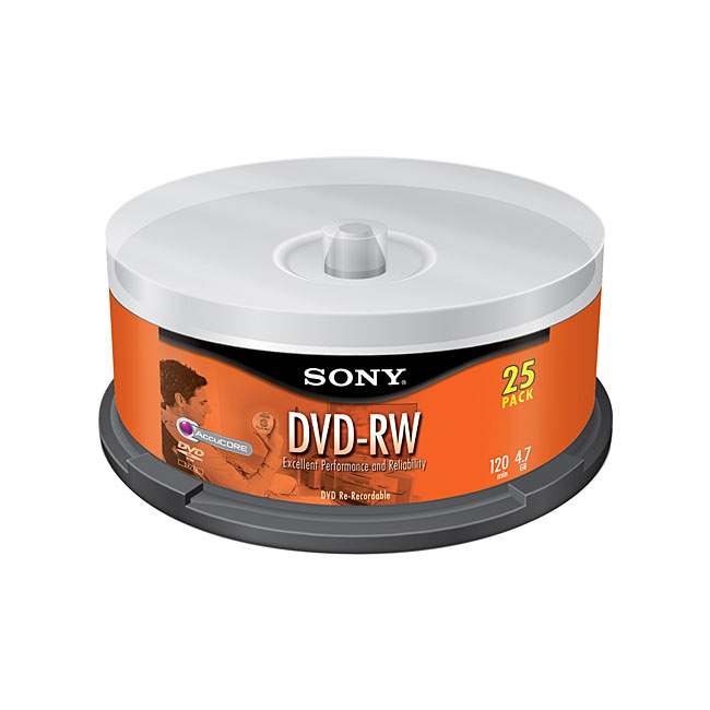 Носії інформації SONY DVD+RW 4.7 Gb 120min 4x Cake 25 pcs