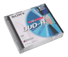 Носії інформації SONY DVD-R 4.7 Gb 120min 16x Slim 10 pcs