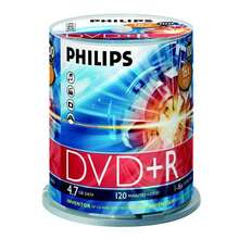 Носії інформації PHILIPS DVD+R 4,7 Gb 120min 16x Cake 100 pcs