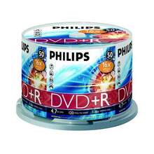 Носители инфомации PHILIPS DVD+R 4,7Gb 120min 16x Cake 50 pcs