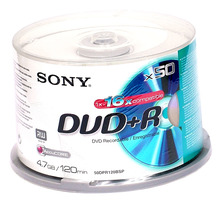 Носії інформації SONY DVD+R 4.7 Gb 120min 16x Cake 50 pcs