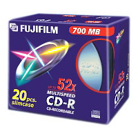 Носители инфомации FUJI CD-R 700Mb 80min 52x Slim 20 pcs