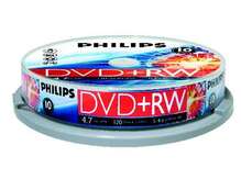 Носії інформації PHILIPS DVD+RW 4.7 Gb 120min 4x Cake 10 pcs