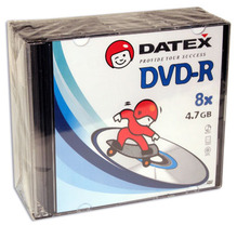 Носители инфомации DATEX DVD-R 4,7Gb 8x Slim 10 pcs