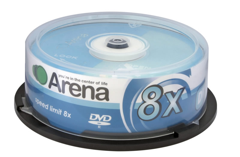 Носії інформації ARENA DVD-R 4,7 Gb 8x Cake 25 pcs