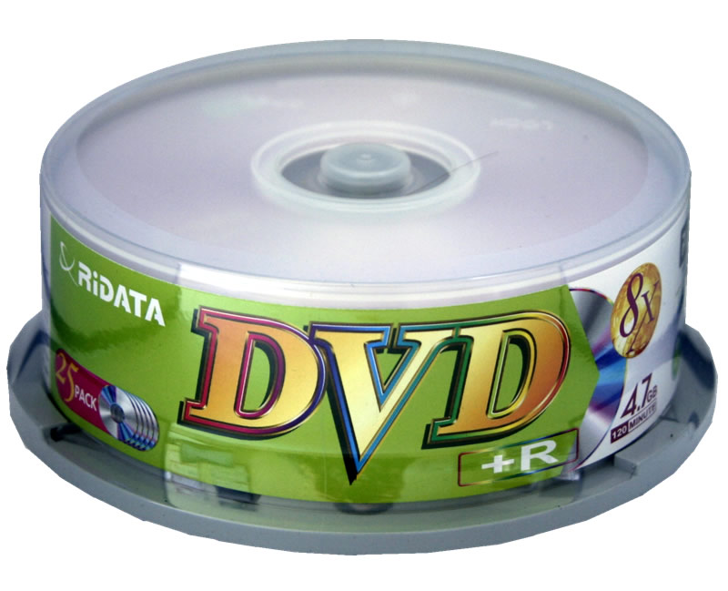 Носії інформації RIDATA DVD+R 4,7 Gb 8x Cake 25 pcs