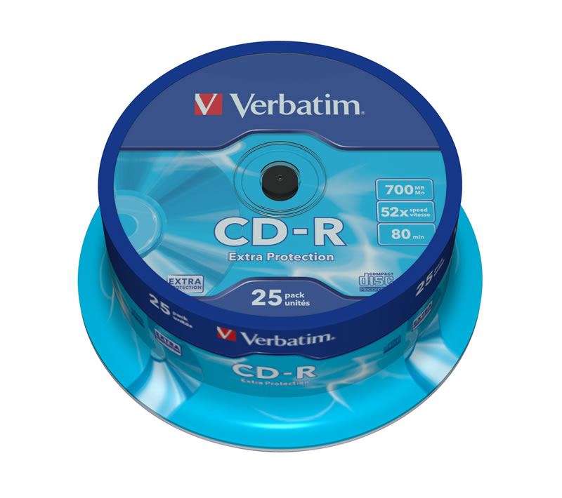 Носители инфомации VERBATIM CD-R 700Mb 52x Cake 25 Extra 43432